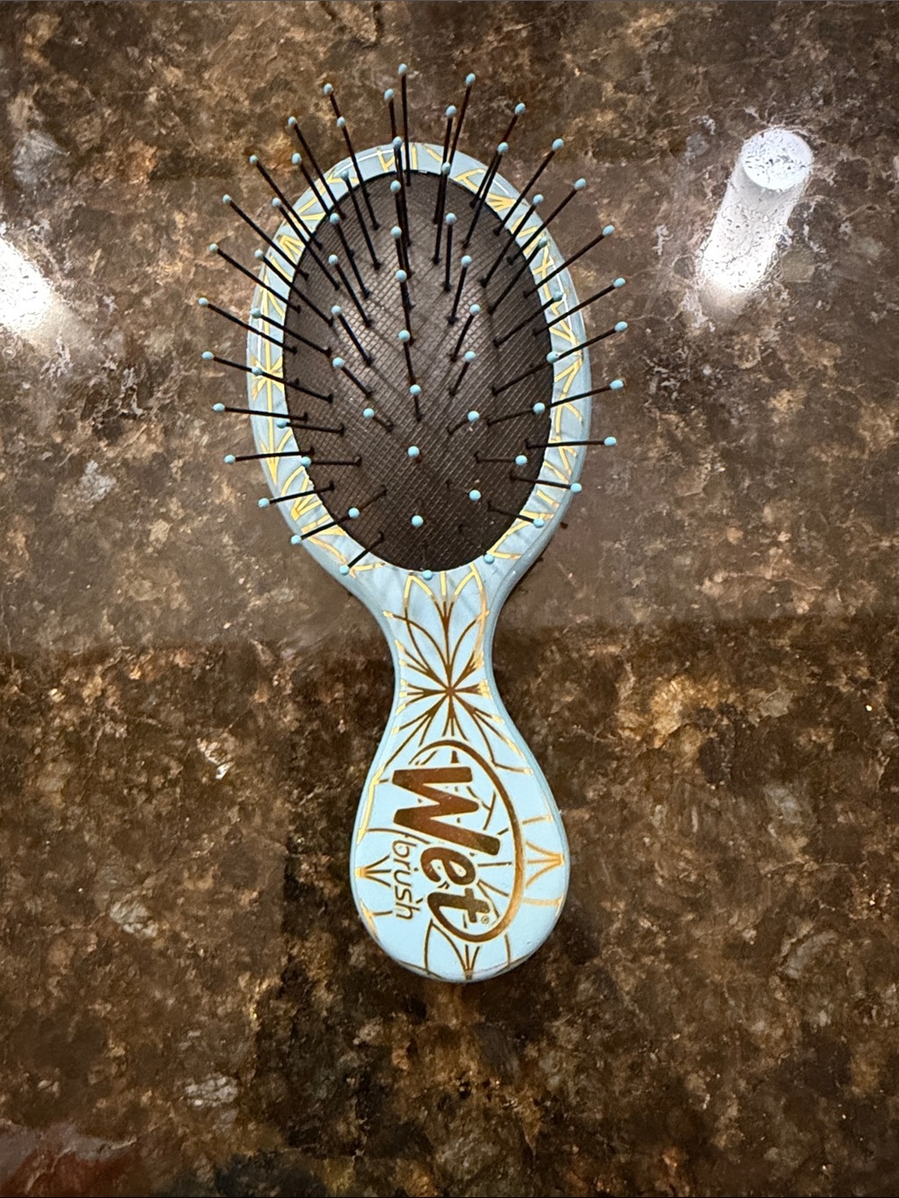 Wet Brush Mini Detangler Hair Brush - Light Blue - Used Once